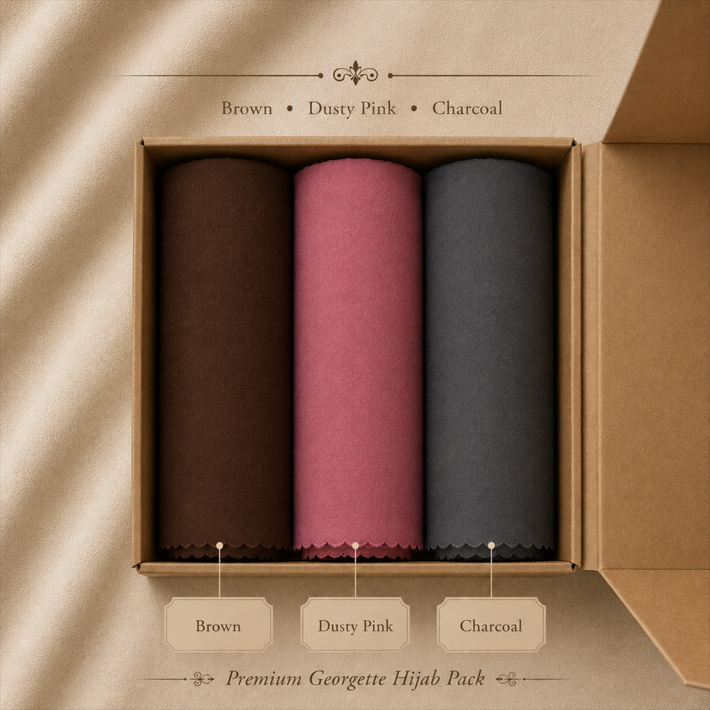 Plain Georgette - Pack of 3 (Any Colors)