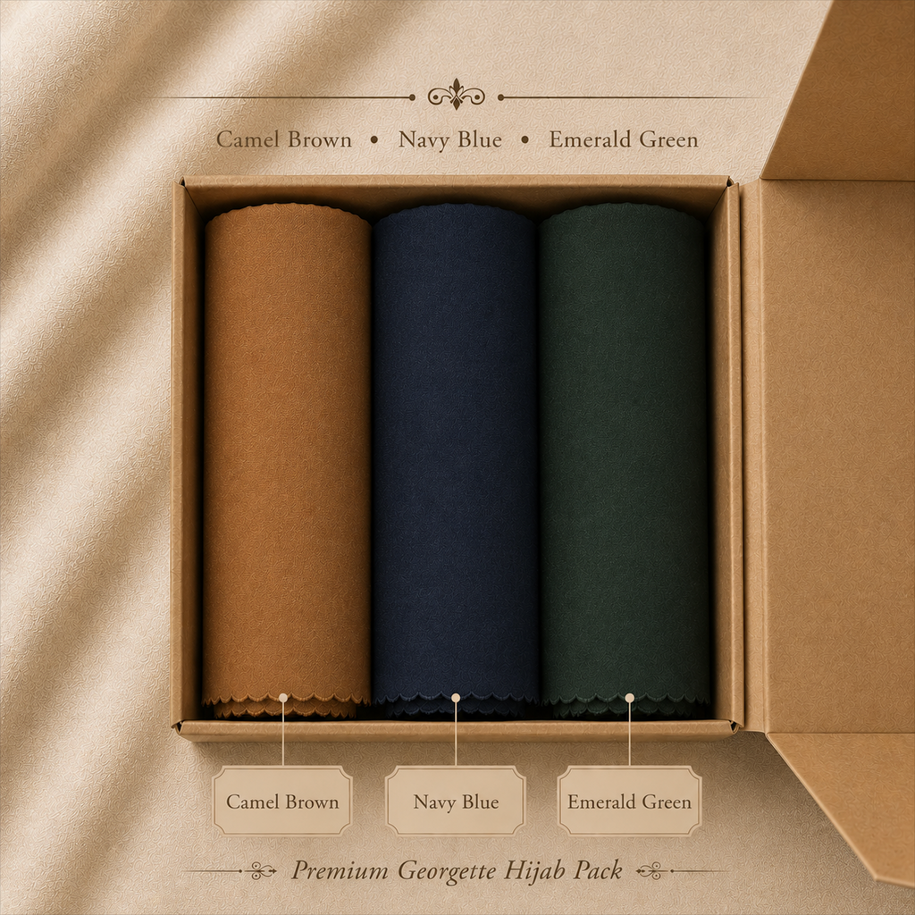 Plain Georgette - Pack of 3 (Any Colors)