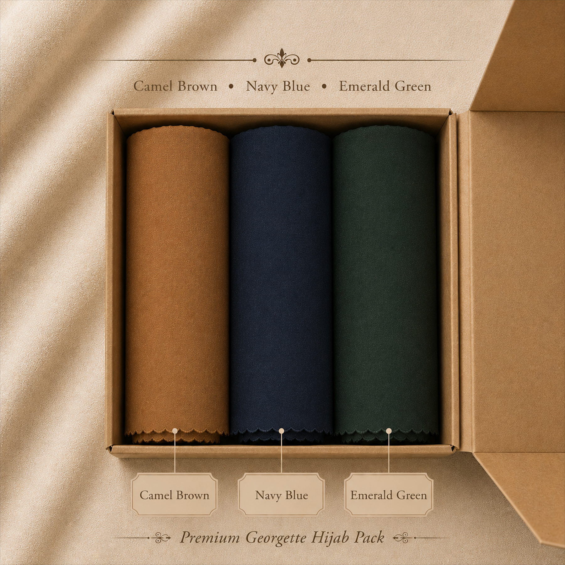 Plain Georgette - Pack of 3 (Any Colors)