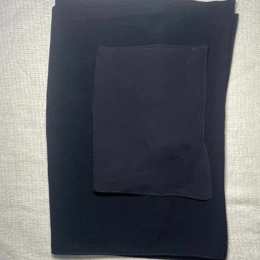Plain Georgette Hijab & Naqab - Black