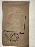 Plain Georgette Hijab & Naqab - Dark Brown