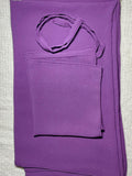Plain Georgette Hijab & Naqab - Purple
