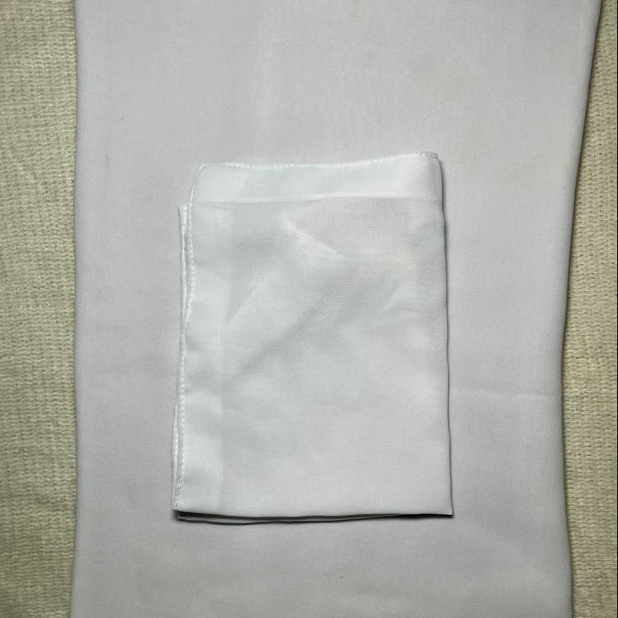 Plain Georgette Hijab & Naqab - White