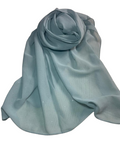 Light blue scarf on a white background