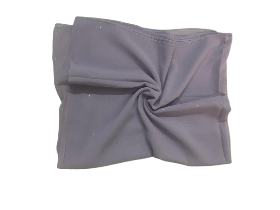 Folded gray fabric on a white background
