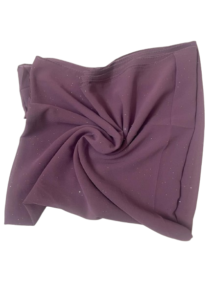 Folded purple fabric on a white background