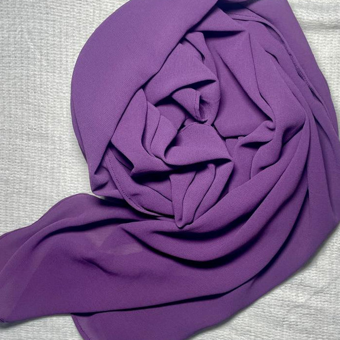 Plain Georgette - Purple