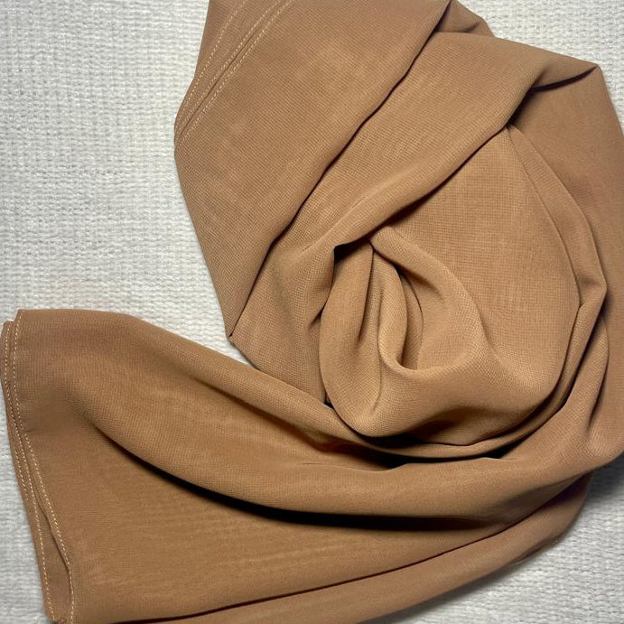 Plain Georgette - Brown Beige