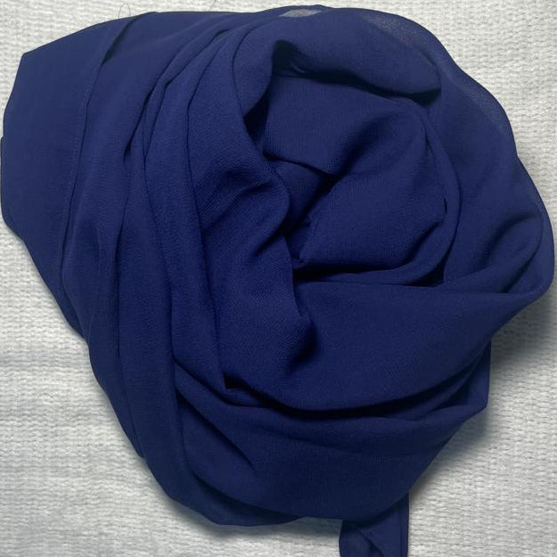Plain Georgette - Navy Blue