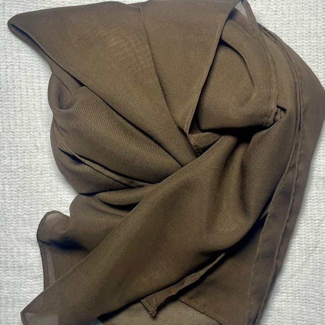 Plain Georgette - Dark Brown