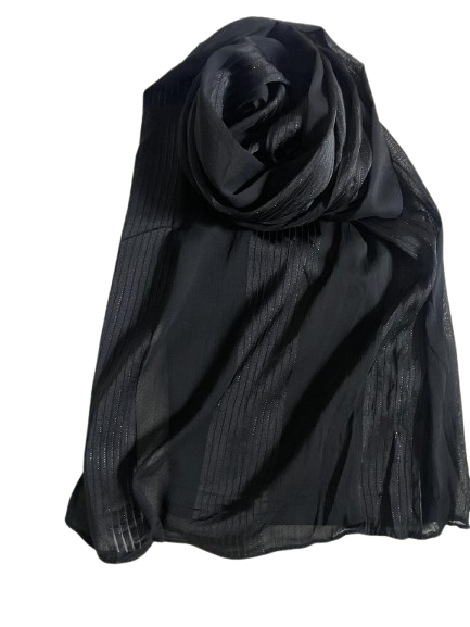 Black hijab on a white background