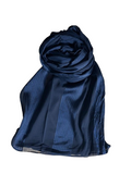 Blue scarf on a white background