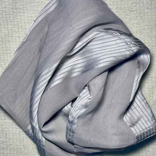 Silk Chiffon - Silver Gray