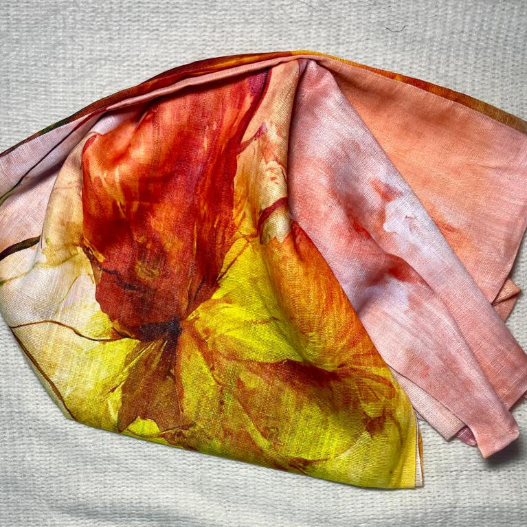 Model Lawn Hijab - Orange Mustard